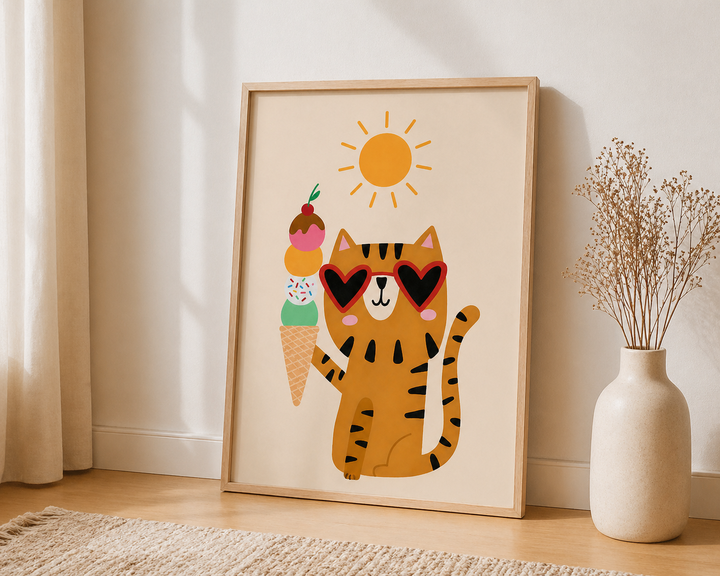 Poster poes ijs - digitale download