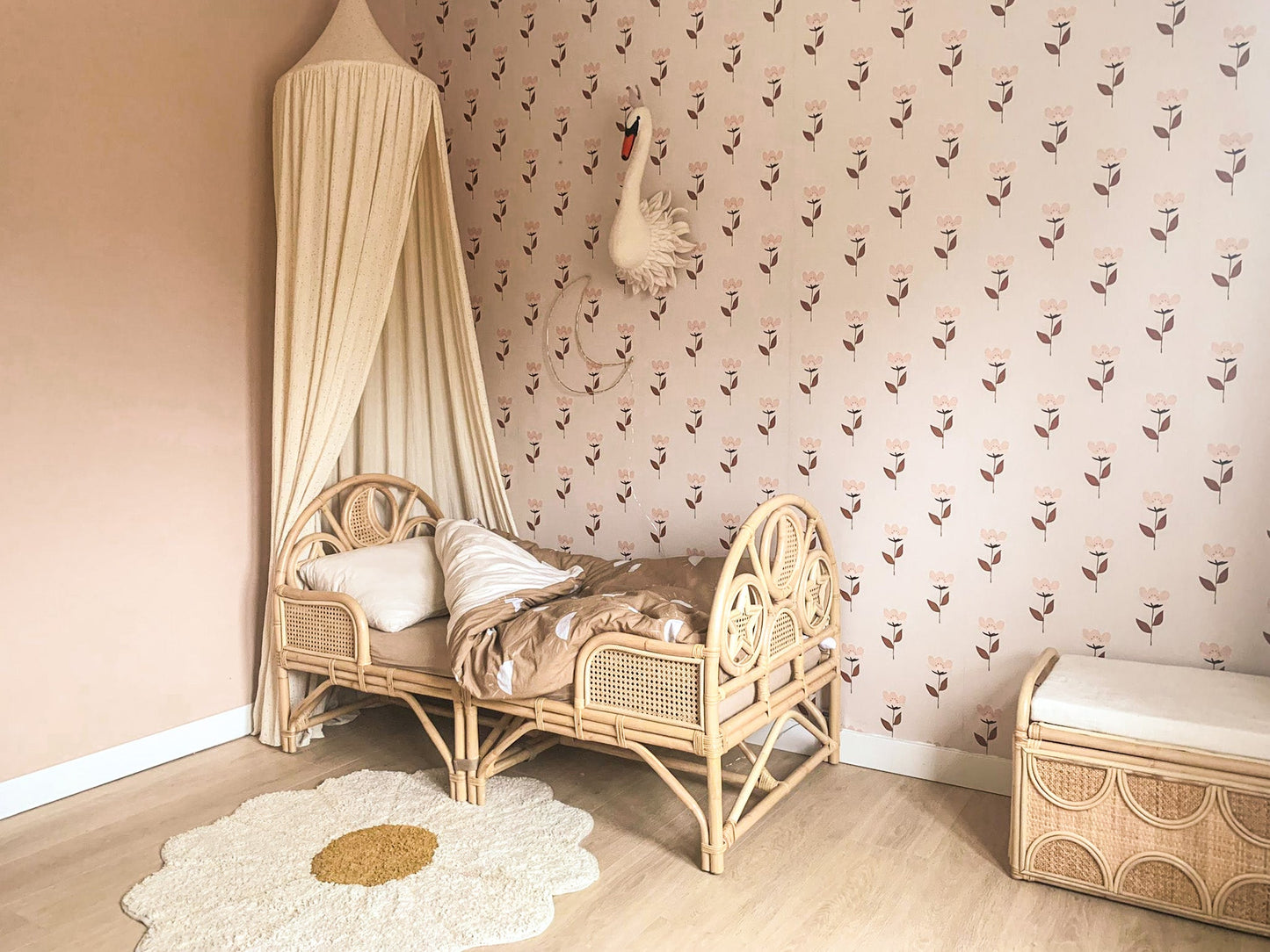 Rotan Peuterbed 2 in 1 - Naturel