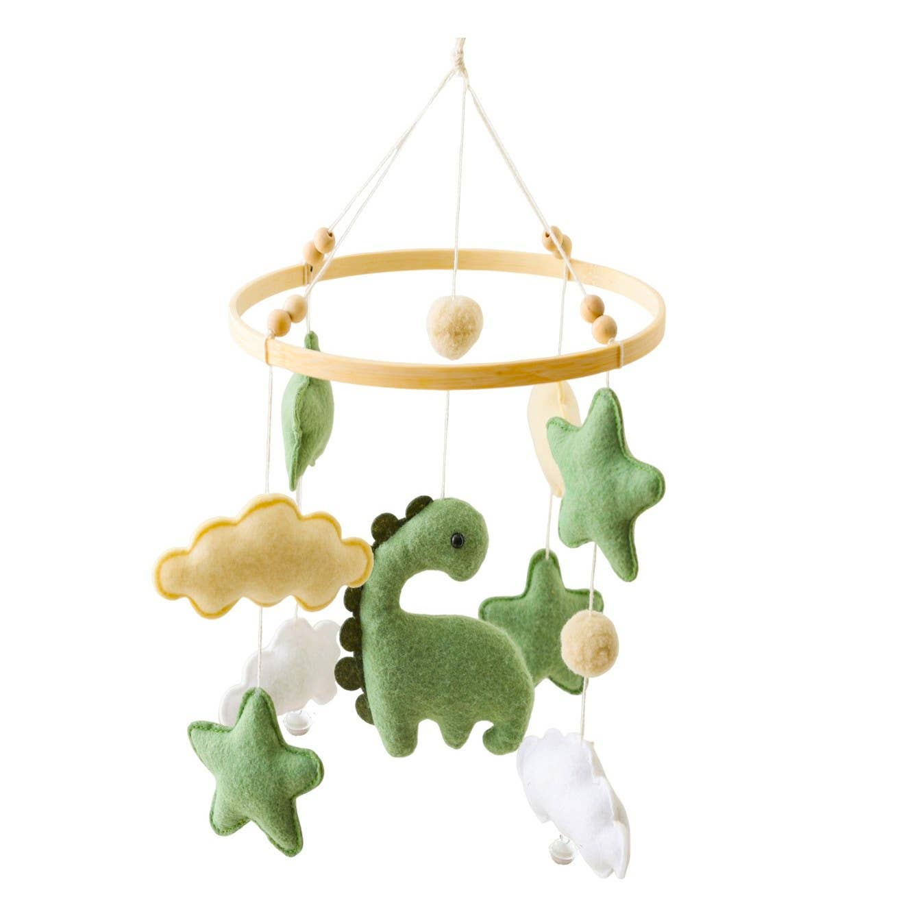 Handgemaakte Babymobiel Baby Dinosaurus | Vilt & Hout
