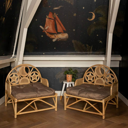 Rotan Peuterbed 2 in 1 - Naturel