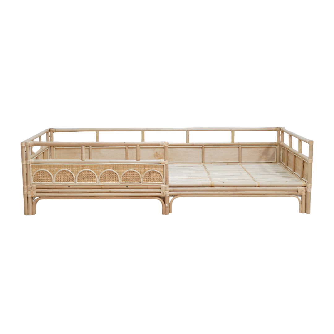 Luna eenpersoonsbed kinderbed boho rotan