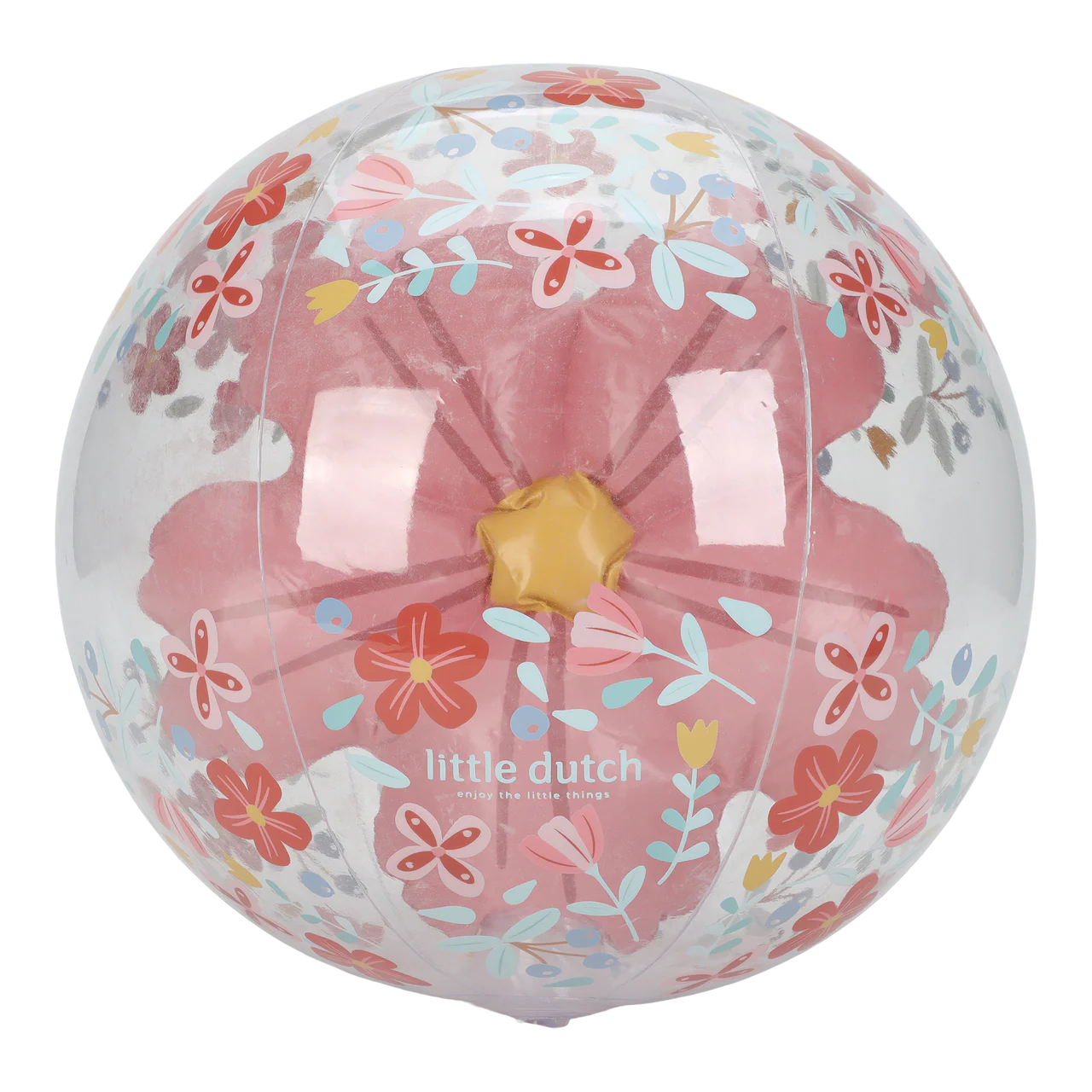 Strandbal 3D Figuur Pink Flowers