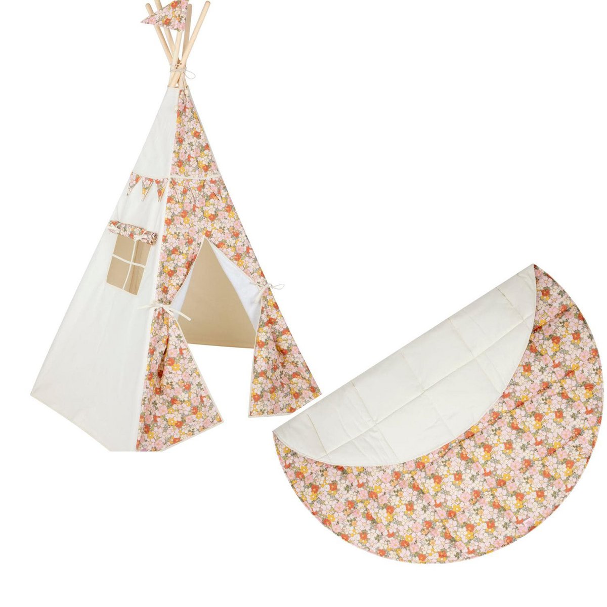 Tipi tent Zomer - inclusief speelmat