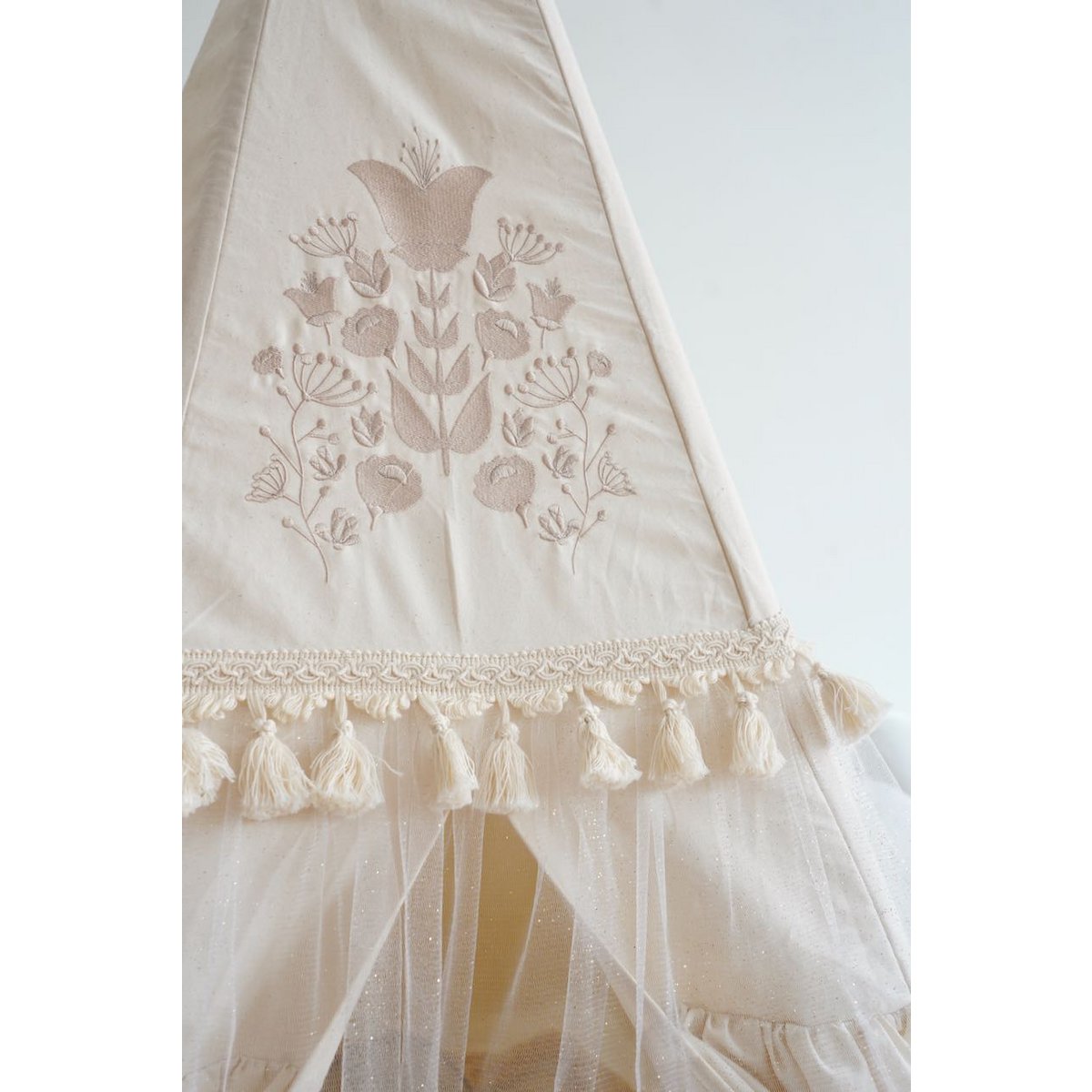 Tipi "Boho" met franjes en mattenset