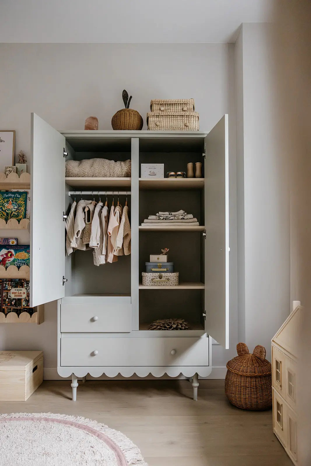 Kledingkast 2deurs olive