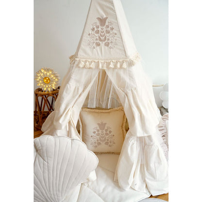 Tipi "Boho" met franjes en mattenset