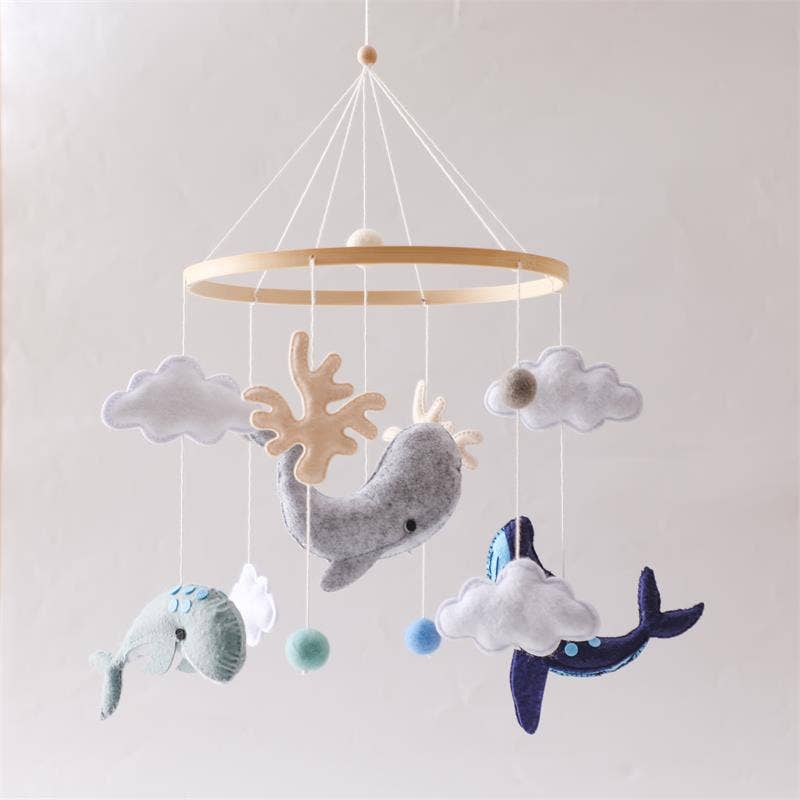 Handgemaakte Babymobiel Oceaan & Walvissen | Vilt & Hout