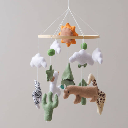Handgemaakte Babymobiel Zonnige Savannah | Vilt & Hout