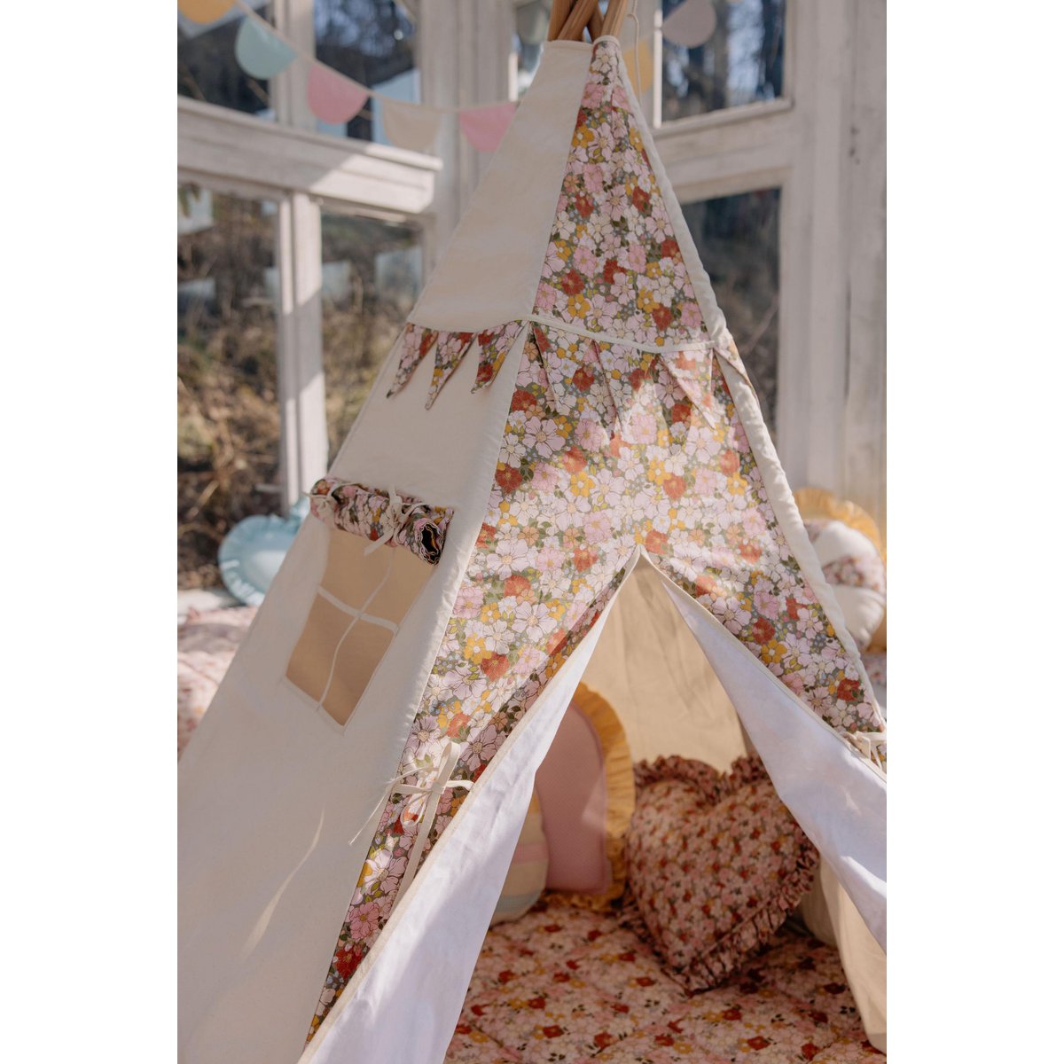 Tipi tent Zomer - inclusief speelmat