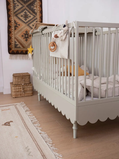 Ledikant en peuterbed - 2in1 - multifunctionele ledikant - olive