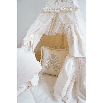 Tipi "Boho" met franjes en mattenset
