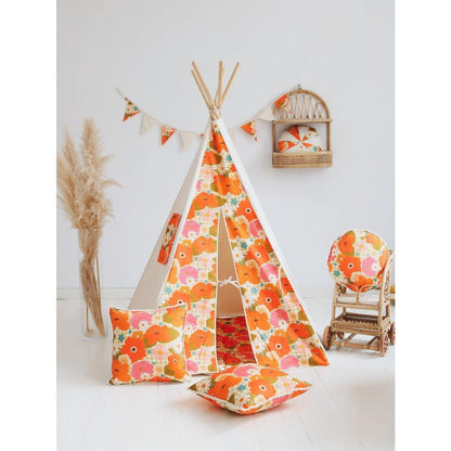 Tipi-tent “Picknick met bloemen”.