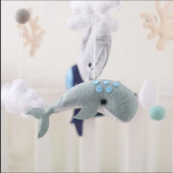 Handgemaakte Babymobiel Oceaan & Walvissen | Vilt & Hout
