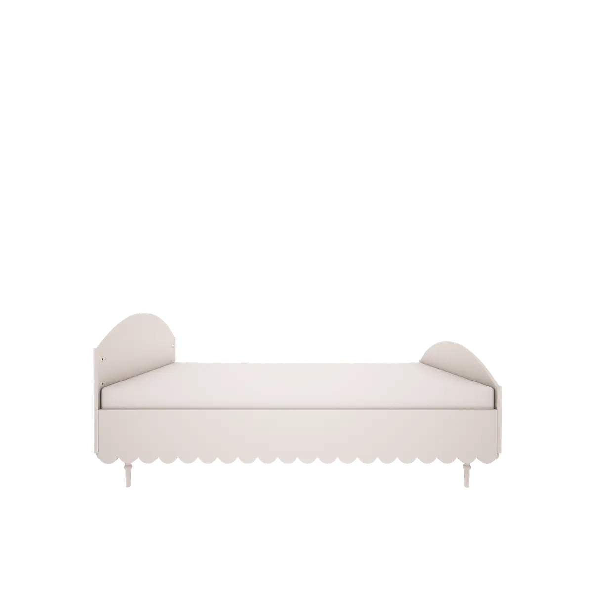 Twijfelaar bed 120x200 wit - Babushka - Hoge kwaliteit - Duurzaam