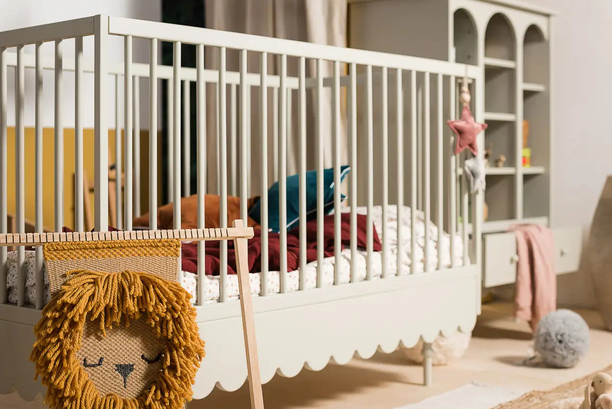 Ledikant en peuterbed - 2in1 - multifunctionele ledikant - olive