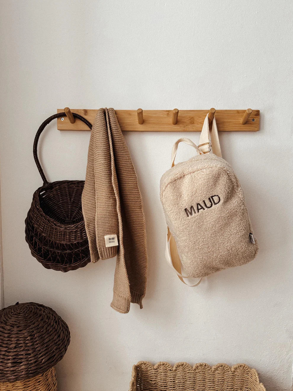 Teddy Rugzak met Naam – Cream