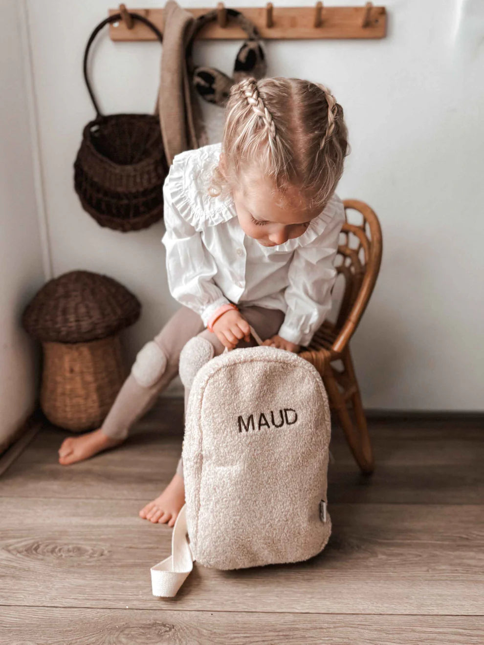 Teddy Rugzak met Naam – Cream
