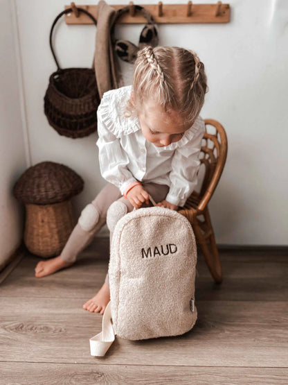 Teddy Rugzak met Naam – Cream
