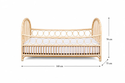 Rotan peuterbed / juniorbed Luna
