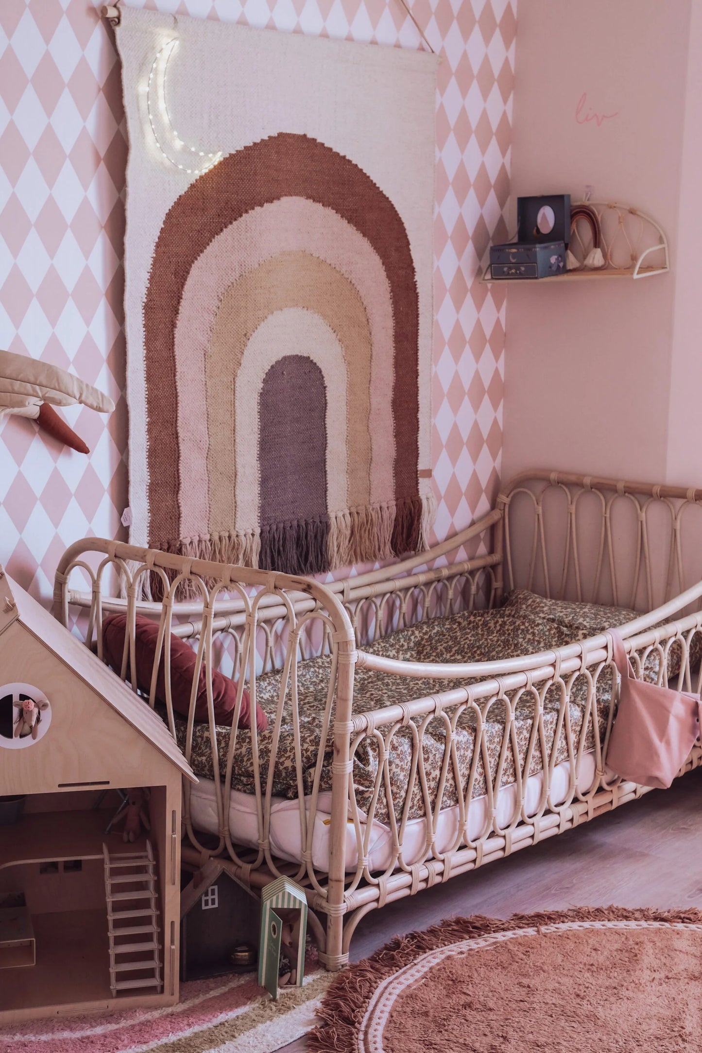 Rotan peuterbed / juniorbed Linn