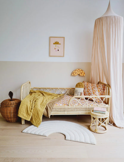 Rotan peuterbed / juniorbed Sterre (recht)