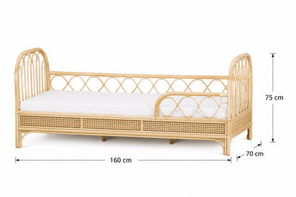 Rotan peuterbed / juniorbed Sterre (recht)