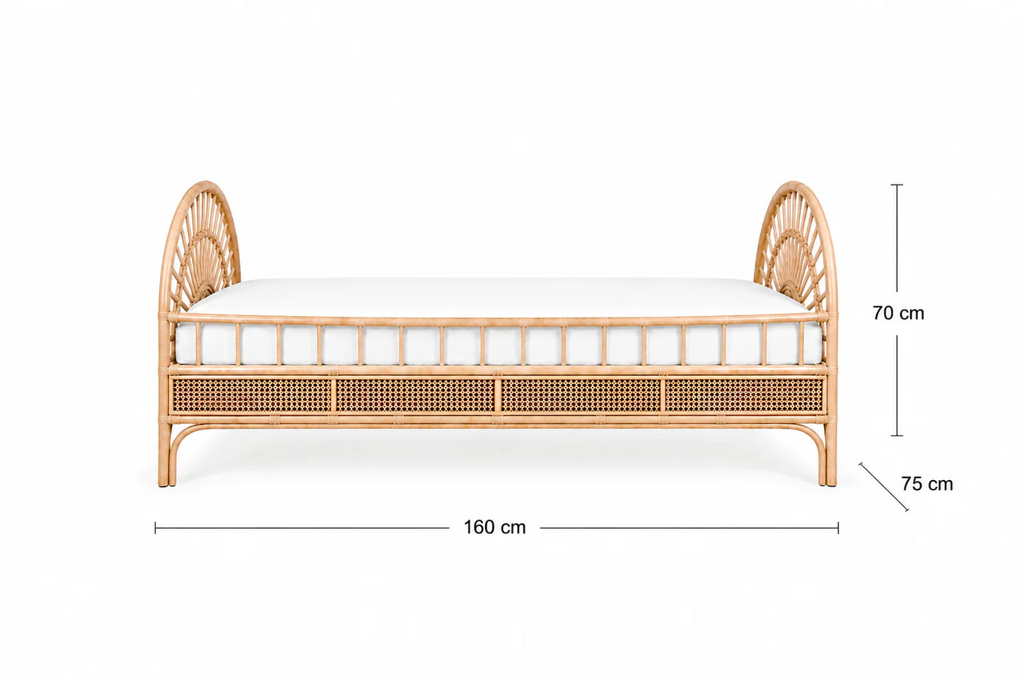 Rotan peuterbed / juniorbed Sunny (rond)