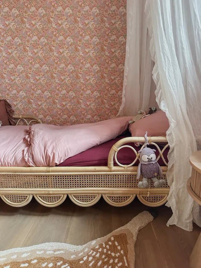 Rotan peuterbed/juniorbed Amber