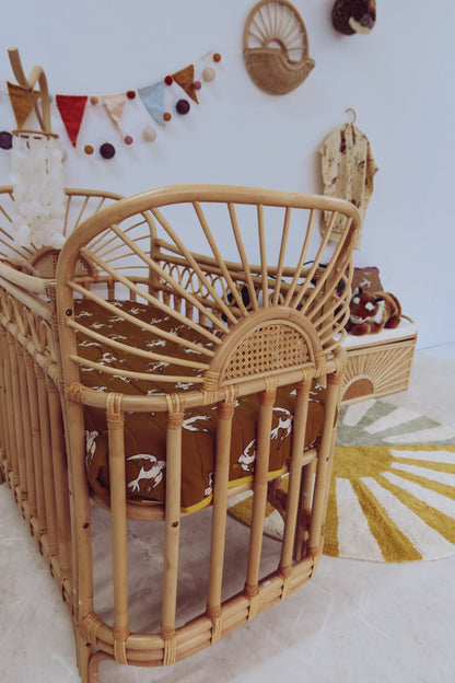 Rotan ledikant met mobielhouder - Boho