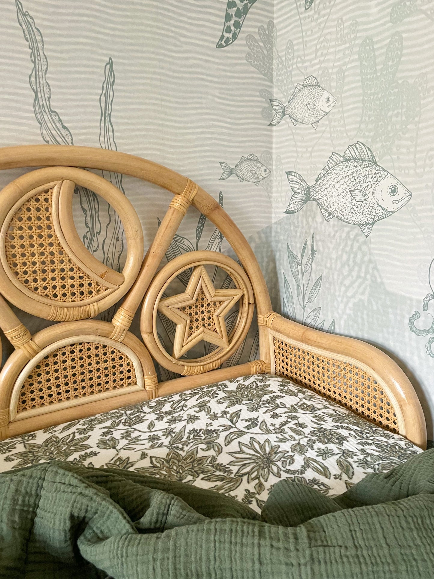 Rotan Peuterbed 2 in 1 - Naturel