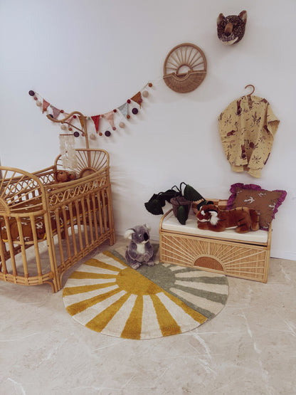Rotan ledikant met mobielhouder - Boho