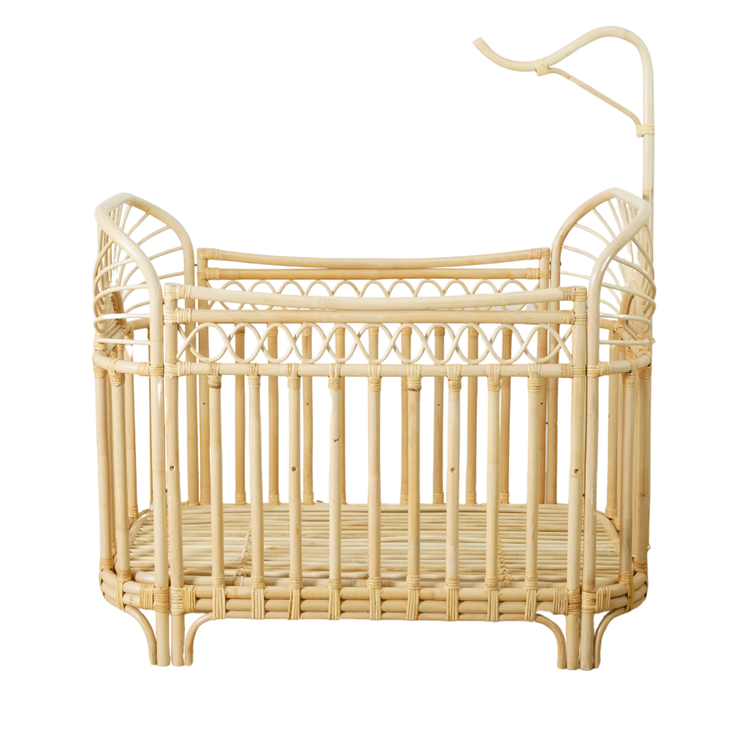Rotan ledikant met mobielhouder - Boho