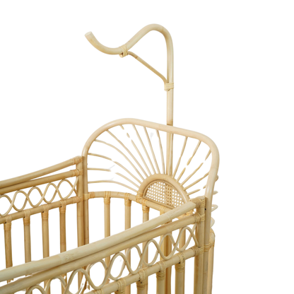 Rotan ledikant met mobielhouder - Boho