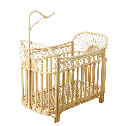 Rotan ledikant met mobielhouder - Boho