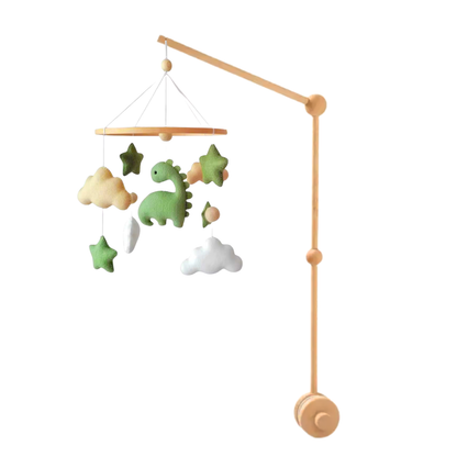 Handgemaakte Babymobiel Baby Dinosaurus | Vilt & Hout