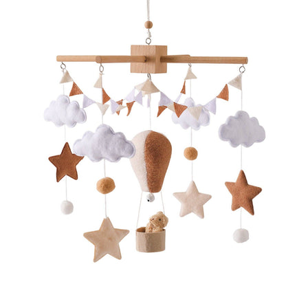 Handgemaakte Babymobiel Hete Luchtballon | Vilt & Hout