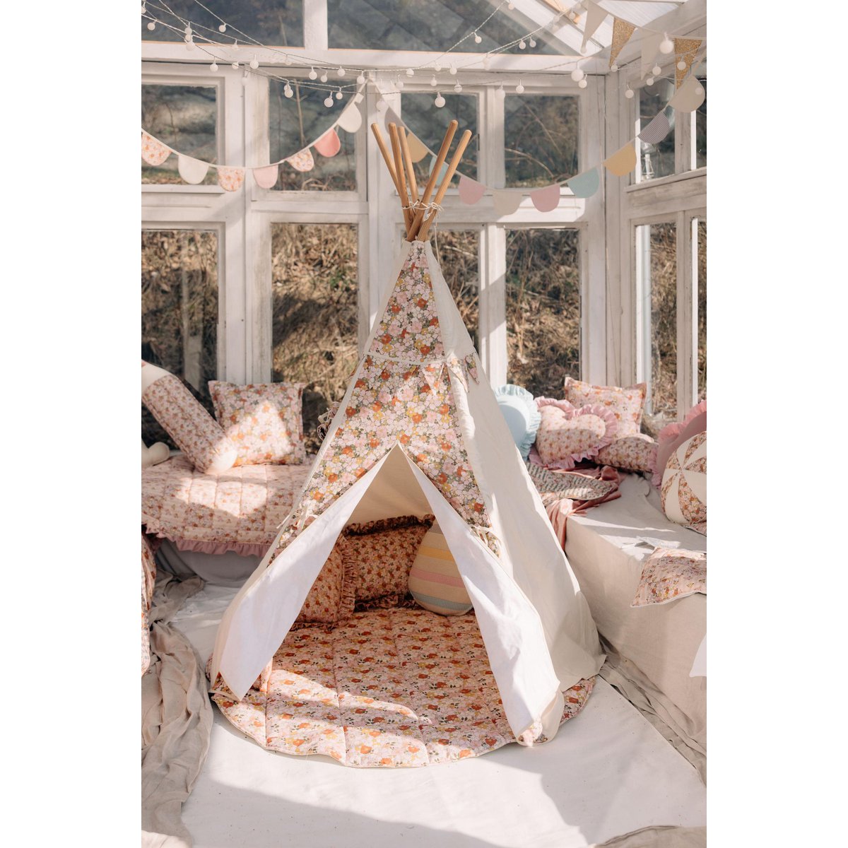 Tipi tent Zomer - inclusief speelmat