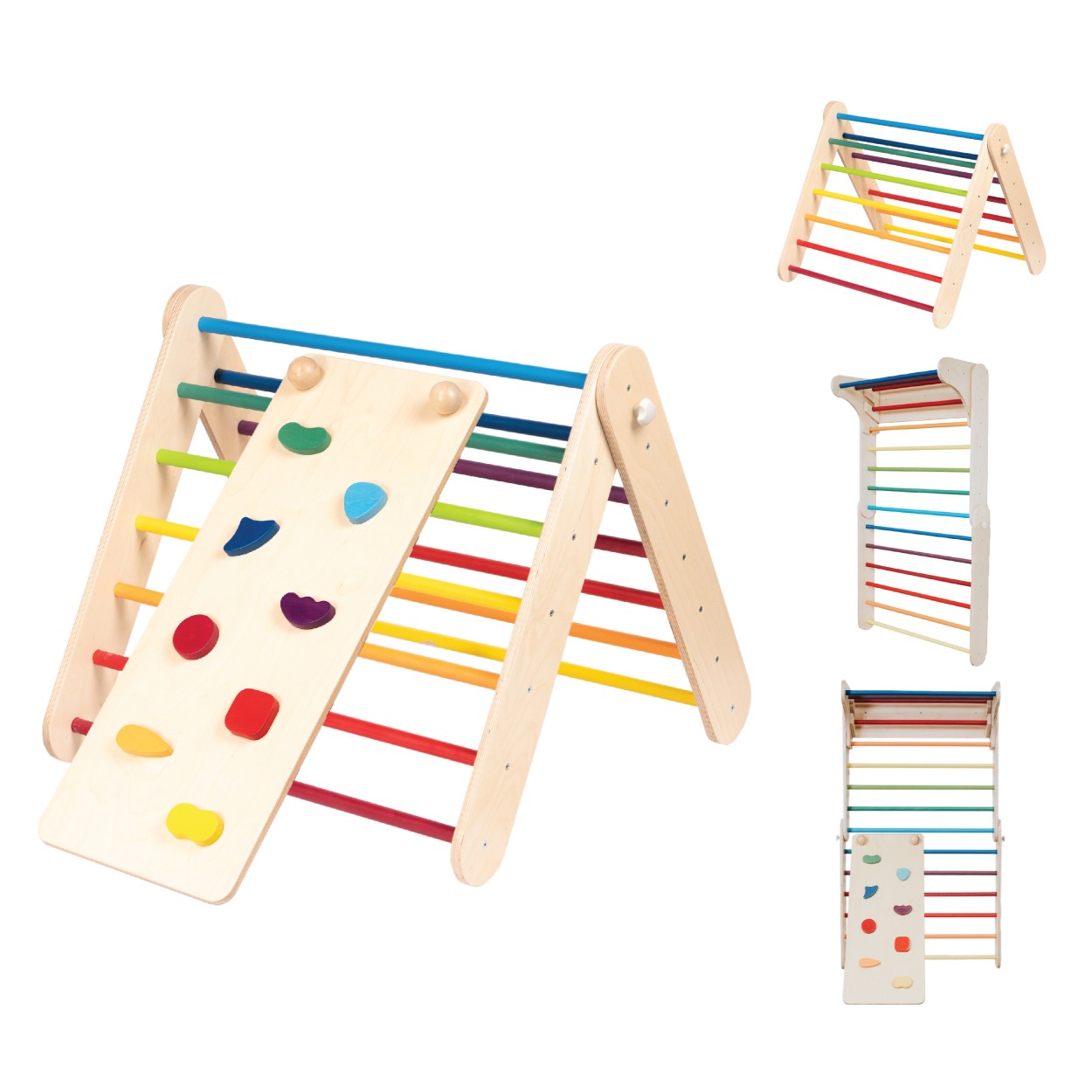 Ramp for the leg&go Pikler Triangle and Swedish Wall - Rainbow