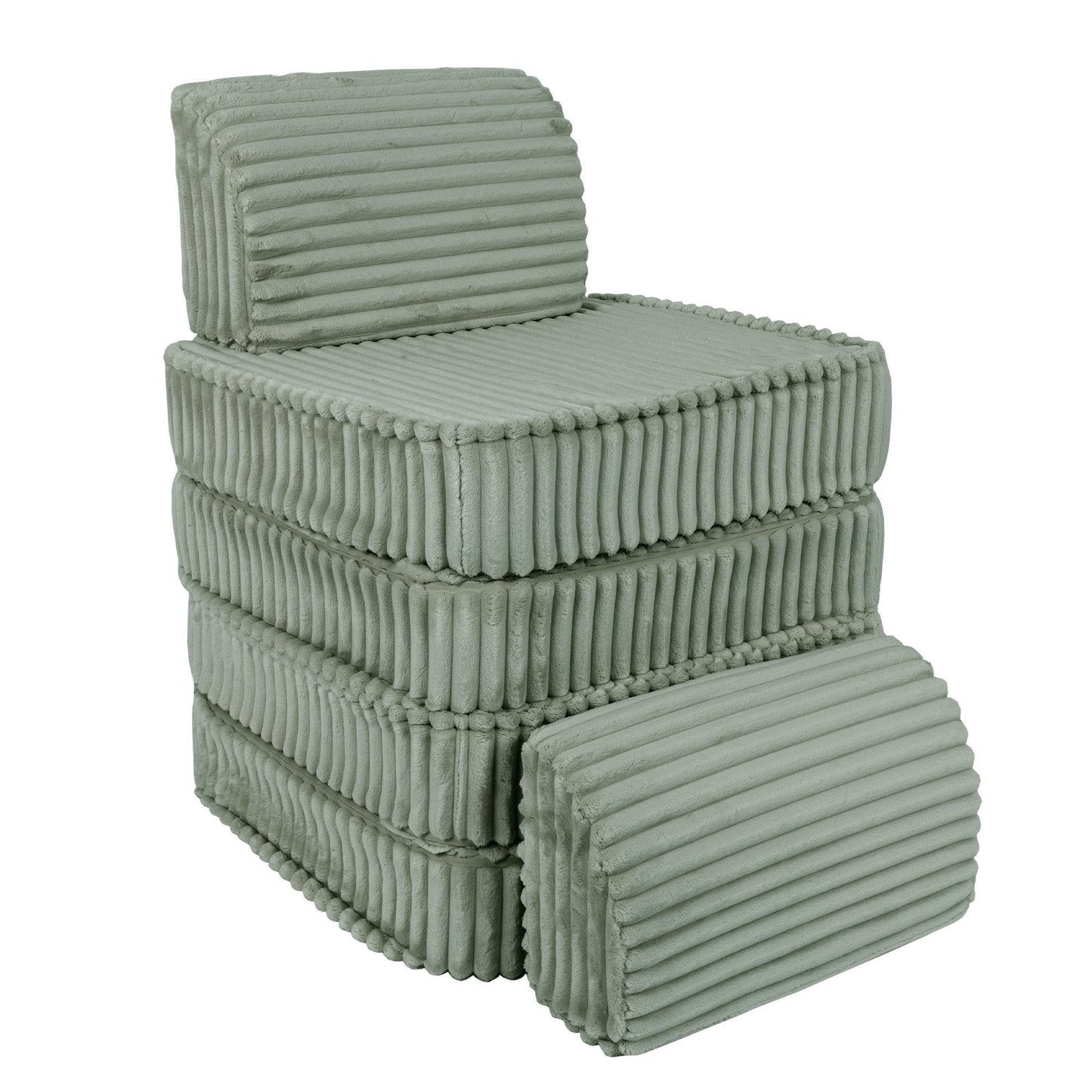 Small Modular Sofa for Kids - Churros Sage Green